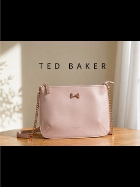 TED BAKER, the pink crossbody rose gold hardware bag!